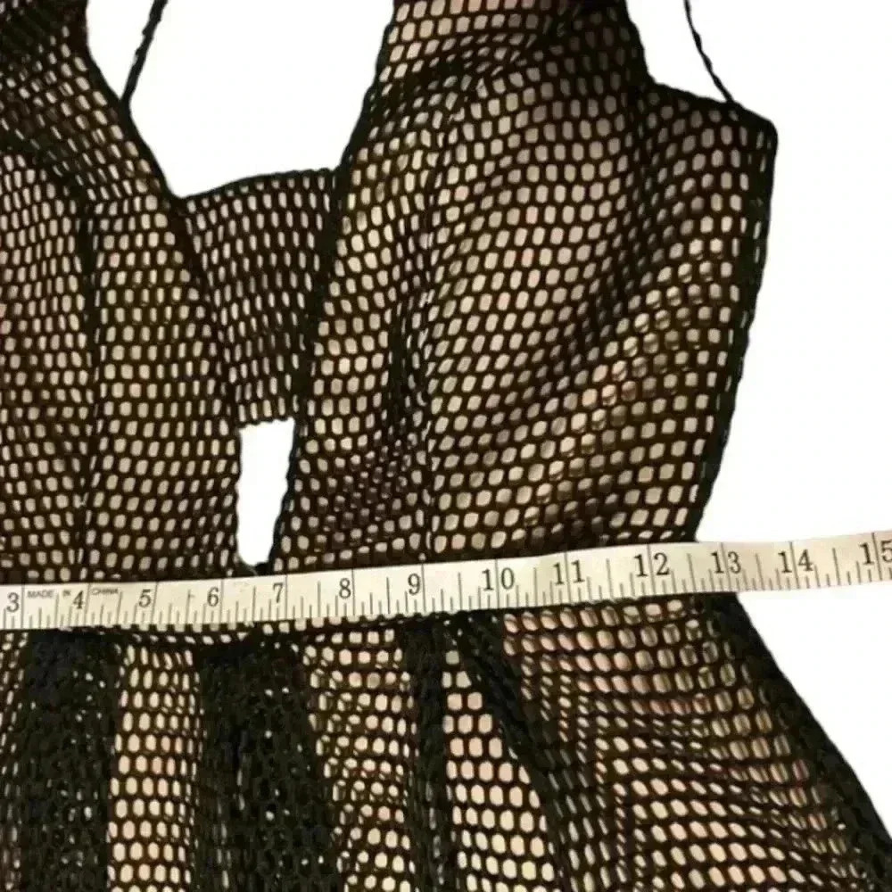 Charlotte Russe Black Mesh Dress | Fit & Flare Cut Out | Whimsigoth Prom Party - Picture 10 of 14